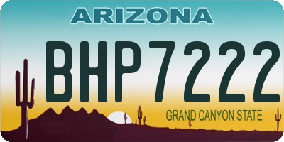 AZ license plate BHP7222