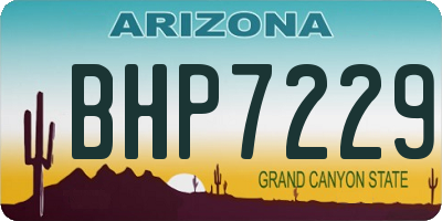 AZ license plate BHP7229