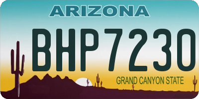AZ license plate BHP7230