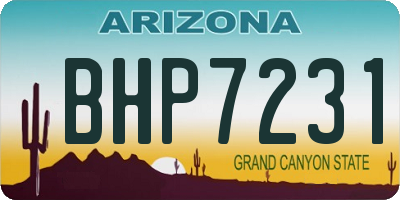 AZ license plate BHP7231