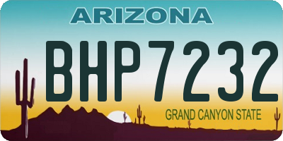 AZ license plate BHP7232