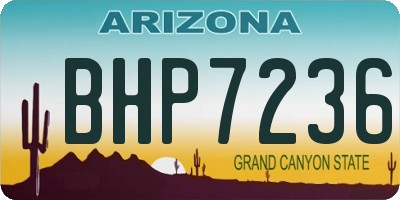 AZ license plate BHP7236