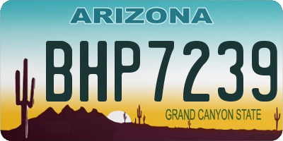 AZ license plate BHP7239