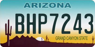 AZ license plate BHP7243