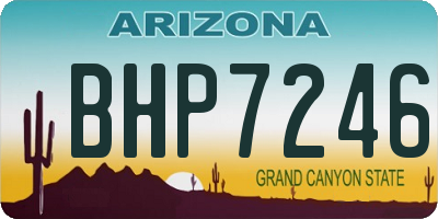 AZ license plate BHP7246