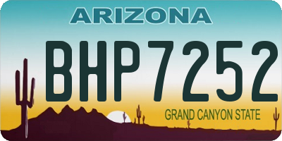 AZ license plate BHP7252
