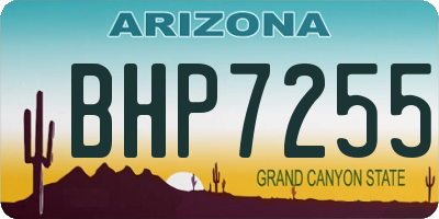 AZ license plate BHP7255