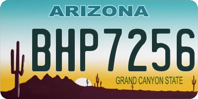 AZ license plate BHP7256