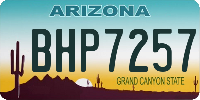 AZ license plate BHP7257