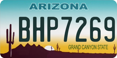AZ license plate BHP7269