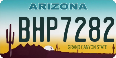 AZ license plate BHP7282