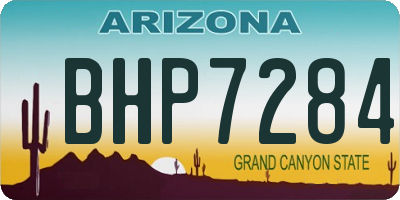 AZ license plate BHP7284