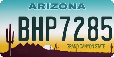 AZ license plate BHP7285