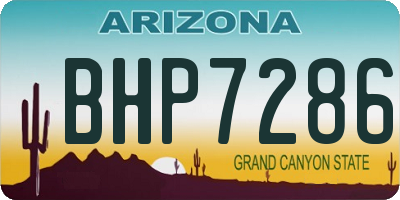 AZ license plate BHP7286