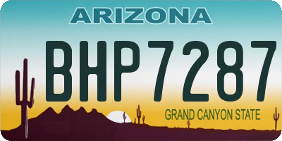 AZ license plate BHP7287