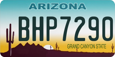 AZ license plate BHP7290