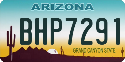 AZ license plate BHP7291