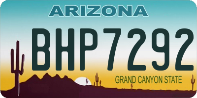 AZ license plate BHP7292