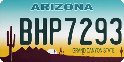 AZ license plate BHP7293