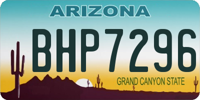 AZ license plate BHP7296
