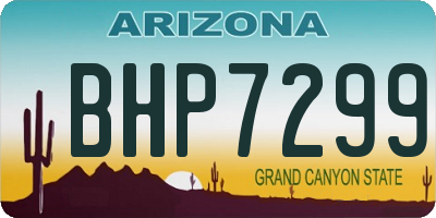AZ license plate BHP7299