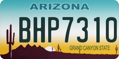 AZ license plate BHP7310