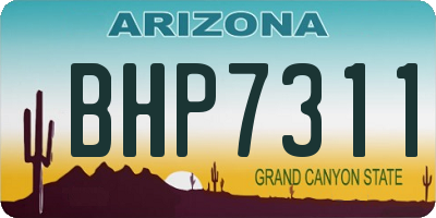 AZ license plate BHP7311
