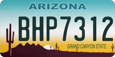 AZ license plate BHP7312
