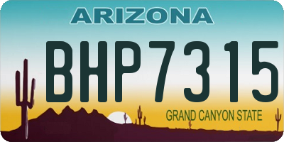 AZ license plate BHP7315