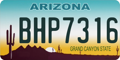 AZ license plate BHP7316