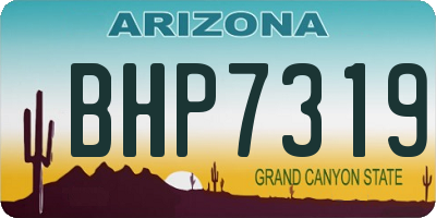 AZ license plate BHP7319