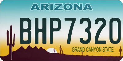 AZ license plate BHP7320