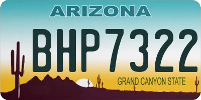 AZ license plate BHP7322