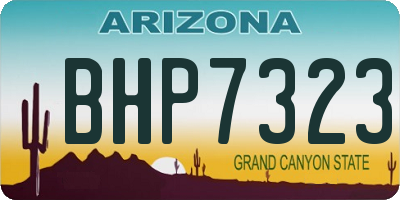 AZ license plate BHP7323