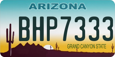 AZ license plate BHP7333