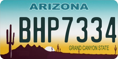 AZ license plate BHP7334