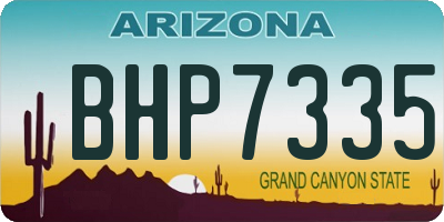 AZ license plate BHP7335