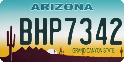 AZ license plate BHP7342