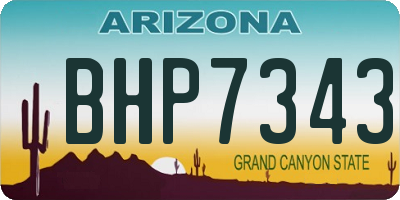 AZ license plate BHP7343
