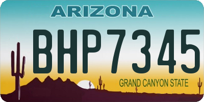 AZ license plate BHP7345