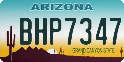 AZ license plate BHP7347