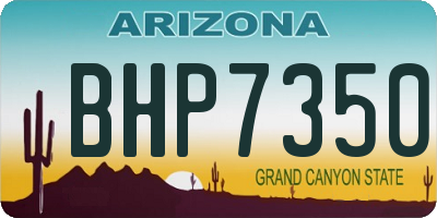 AZ license plate BHP7350