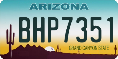 AZ license plate BHP7351