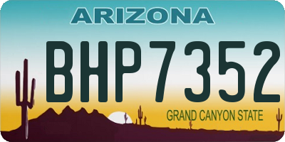 AZ license plate BHP7352