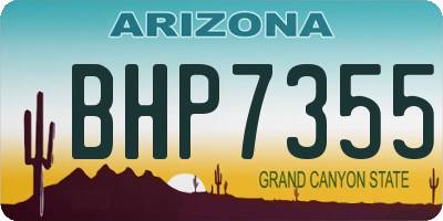 AZ license plate BHP7355