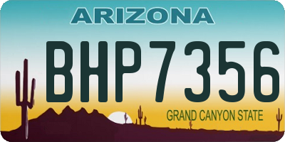 AZ license plate BHP7356