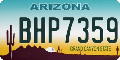 AZ license plate BHP7359