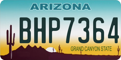 AZ license plate BHP7364