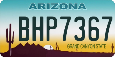 AZ license plate BHP7367