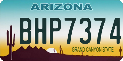 AZ license plate BHP7374